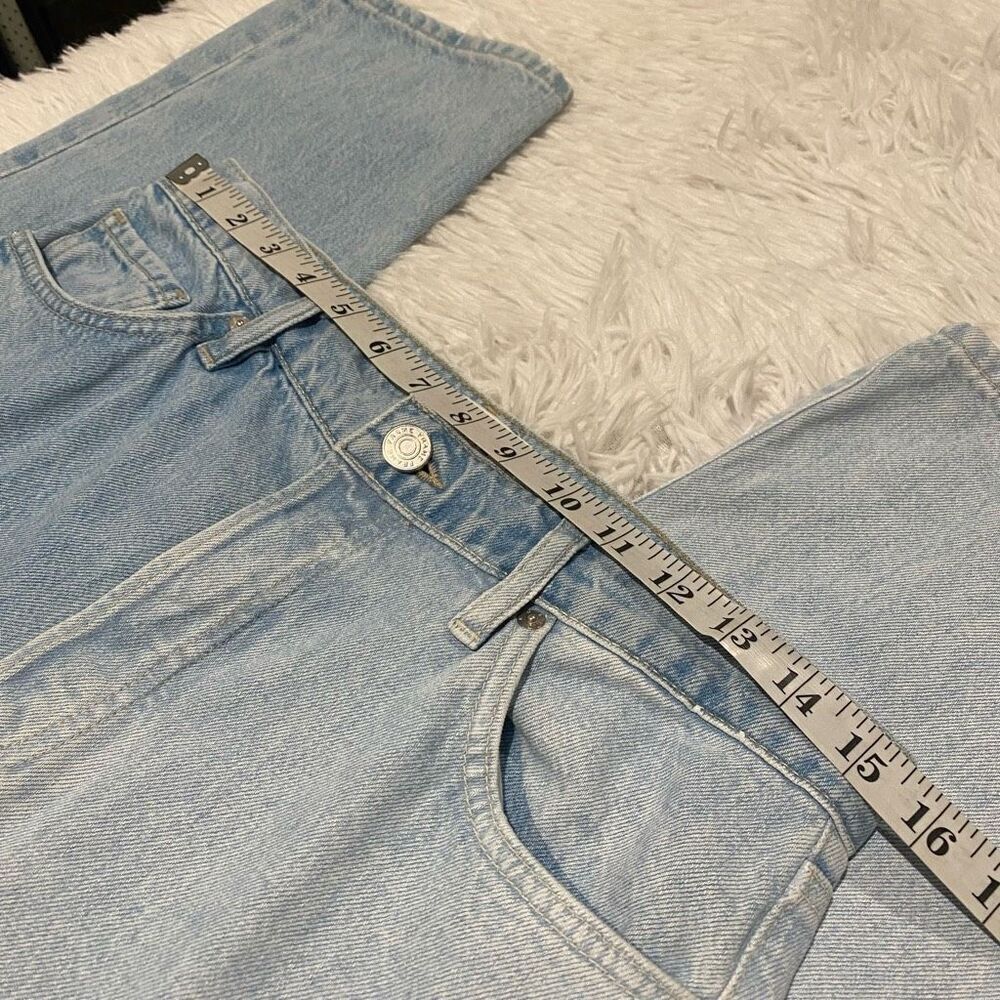 Frame Le Slouch Crop Jeans in Splitscreen Blue Size 27 - Picture 4 of 9